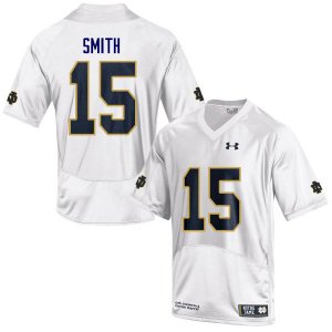 Notre Dame Fighting Irish Men's Cameron Smith #15 White Under Armour Authentic Stitched College NCAA Football Jersey RAE1599RK